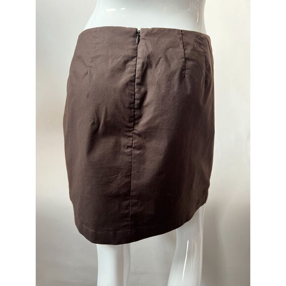 Gap Stretch Chocolate Brown Pencil Skirt With Back Zipper Closure - Picture 12 of 14